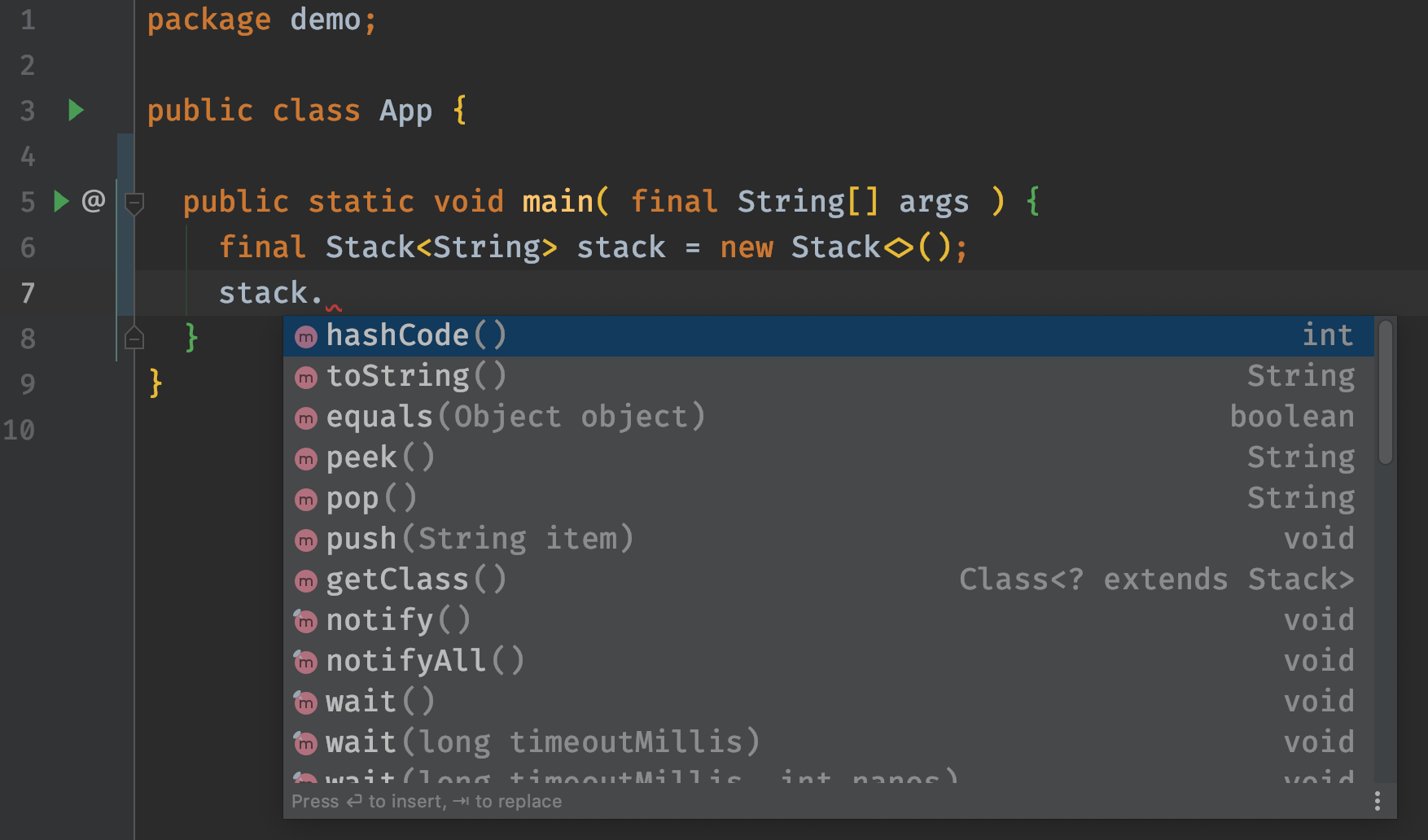 Stack methods when using composition